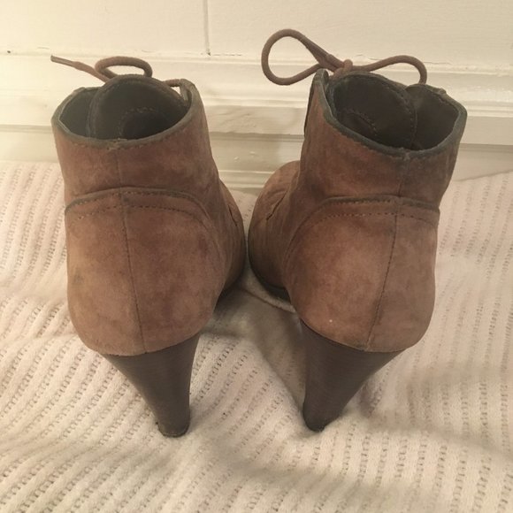 White Mountain Suede Lace Up Booties - Picture 5 of 5